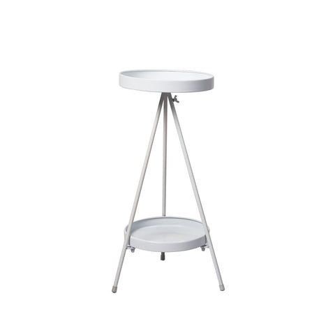 Plant Stand 2 Tiers Outdoor Indoor White Medium