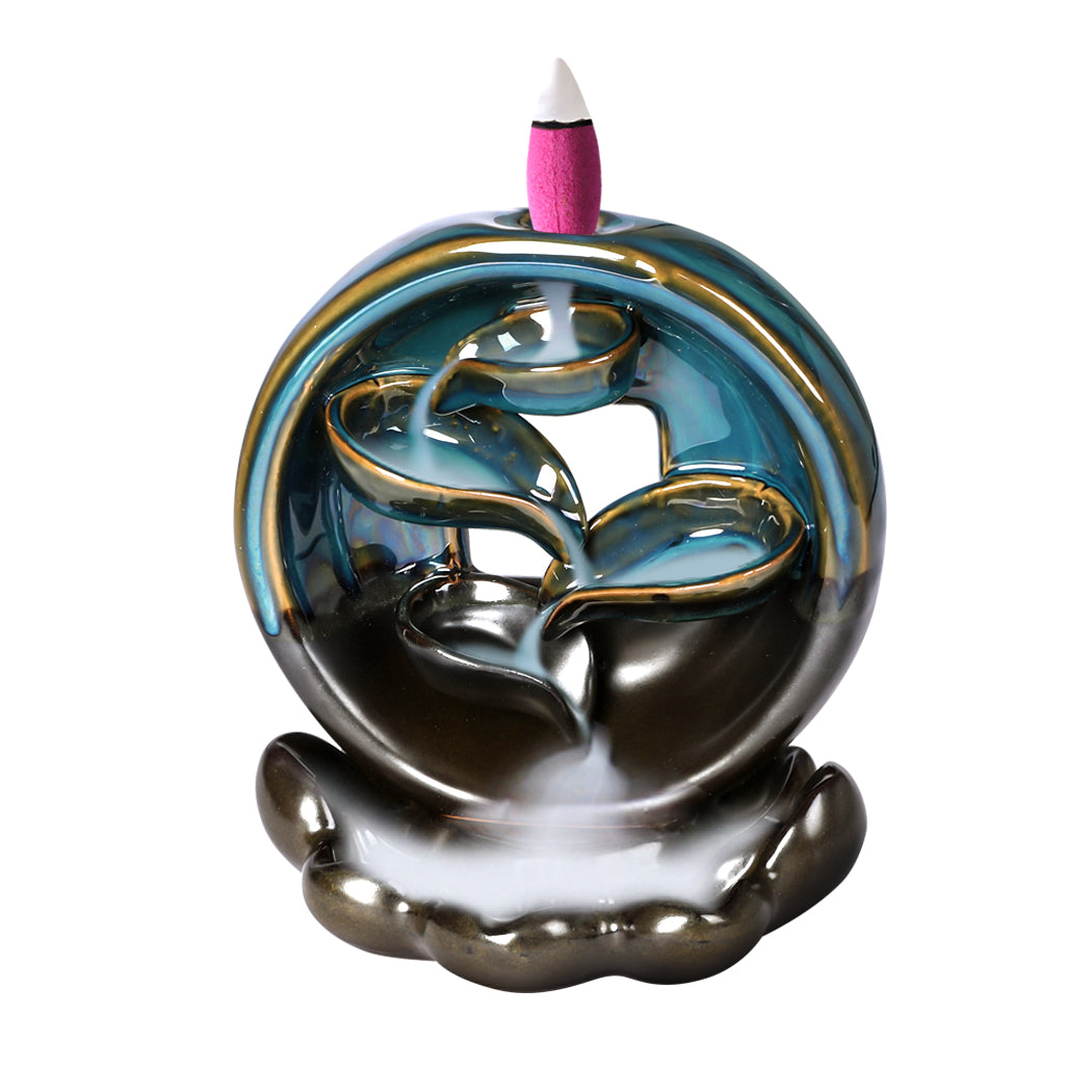 Incense Burner Rounded Waterfall Smoke