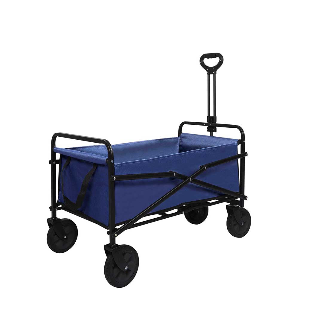 Garden Trolley Cart Foldable Picnic Blue