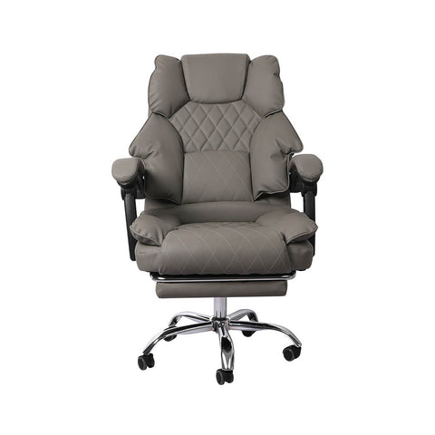 Gaming Chair Office Computer Grey Footrest