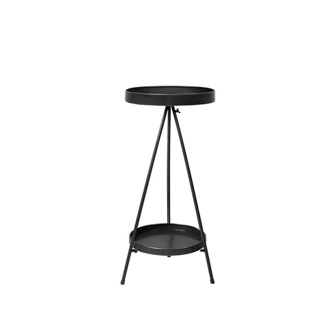 Plant Stand 2 Tiers Outdoor Indoor Black Medium