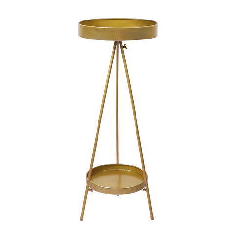 Plant Stand 2 Tiers Outdoor Indoor Gold Large