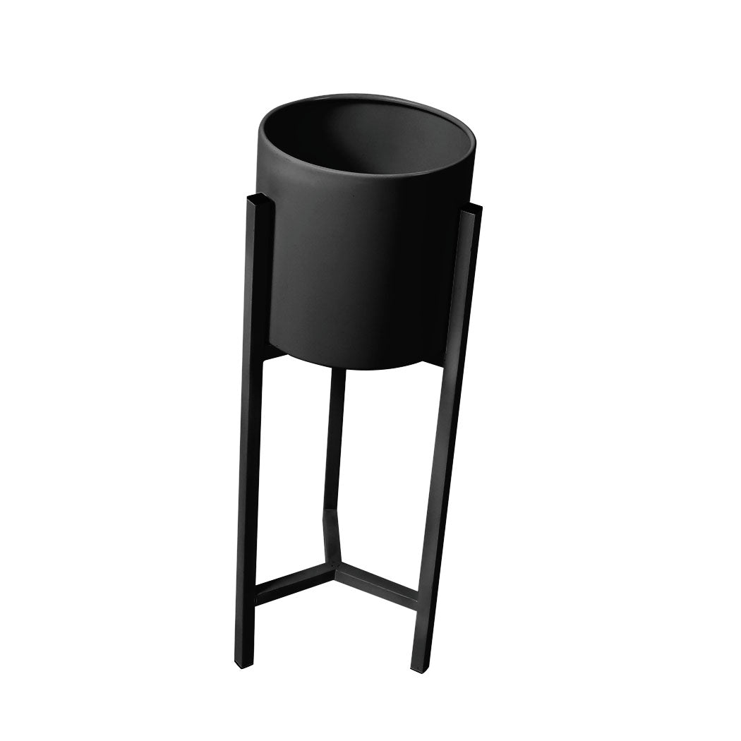 Plant Stand Garden Planter Metal Black Small