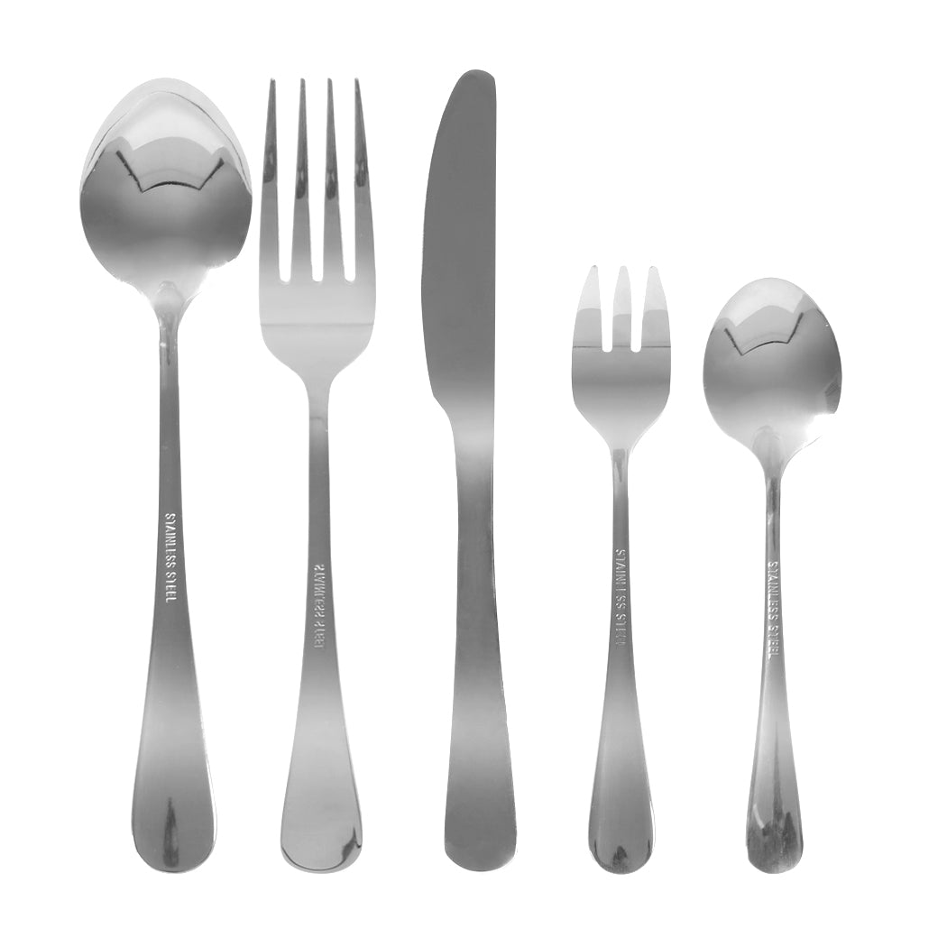 Cutlery Set Stainless Steel 30PCS Silver