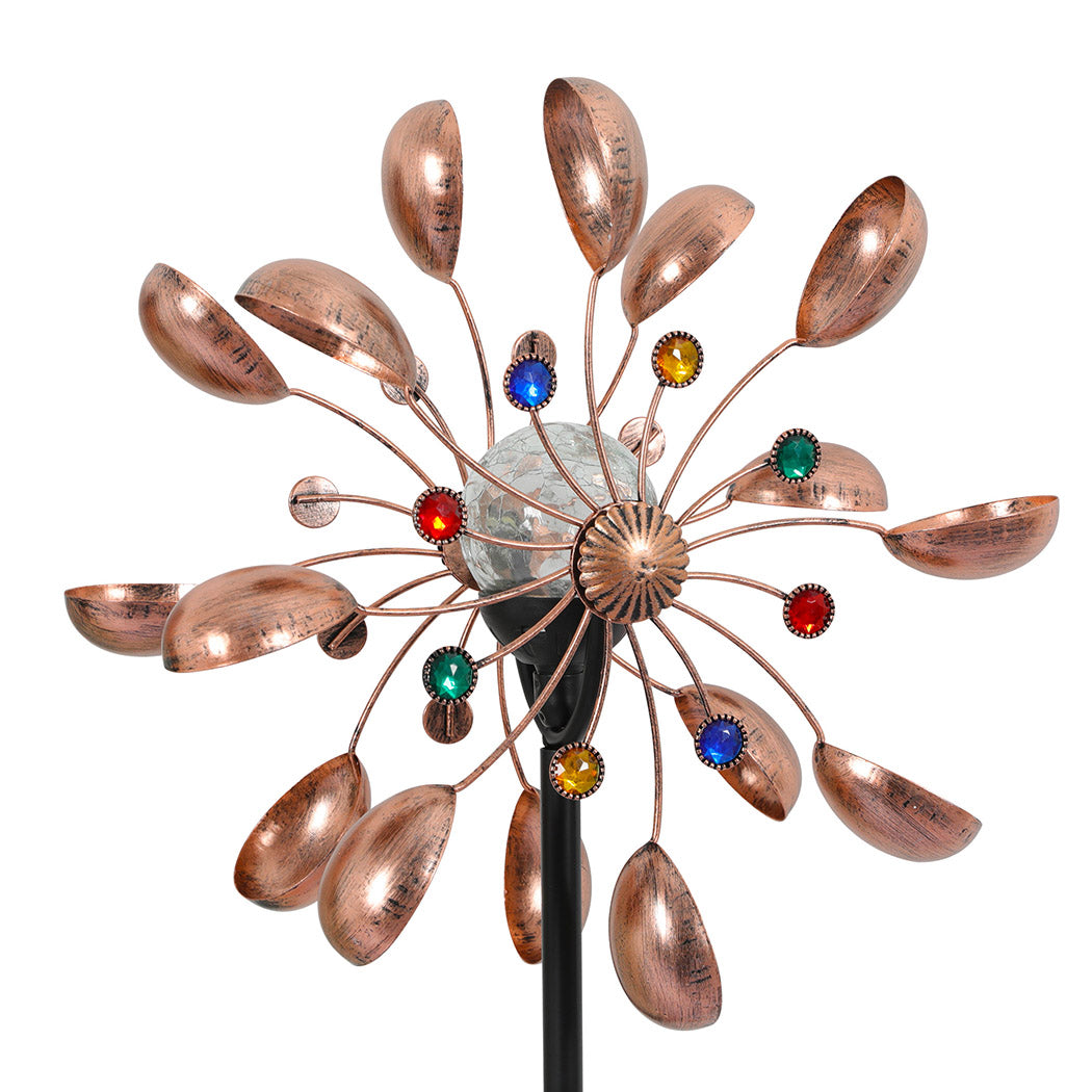 Garden Windmill Solar Light Wind Spinner