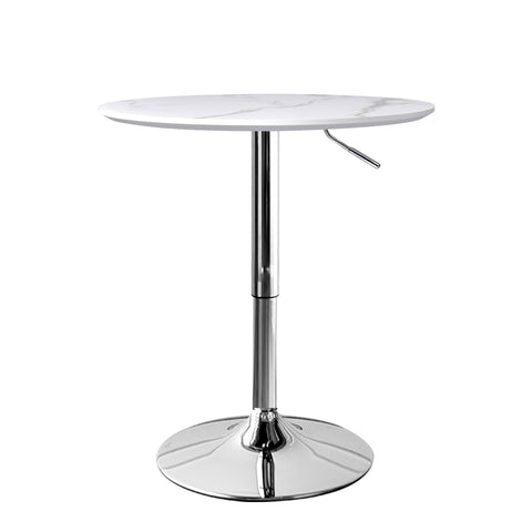 Bar Table Swivel Gas Lift Counter White