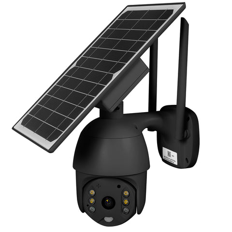 Solar Powered Security Camera Wireless Black