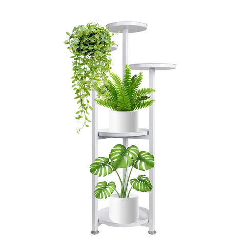 Plant Stand Outdoor Indoor Flower White Medium