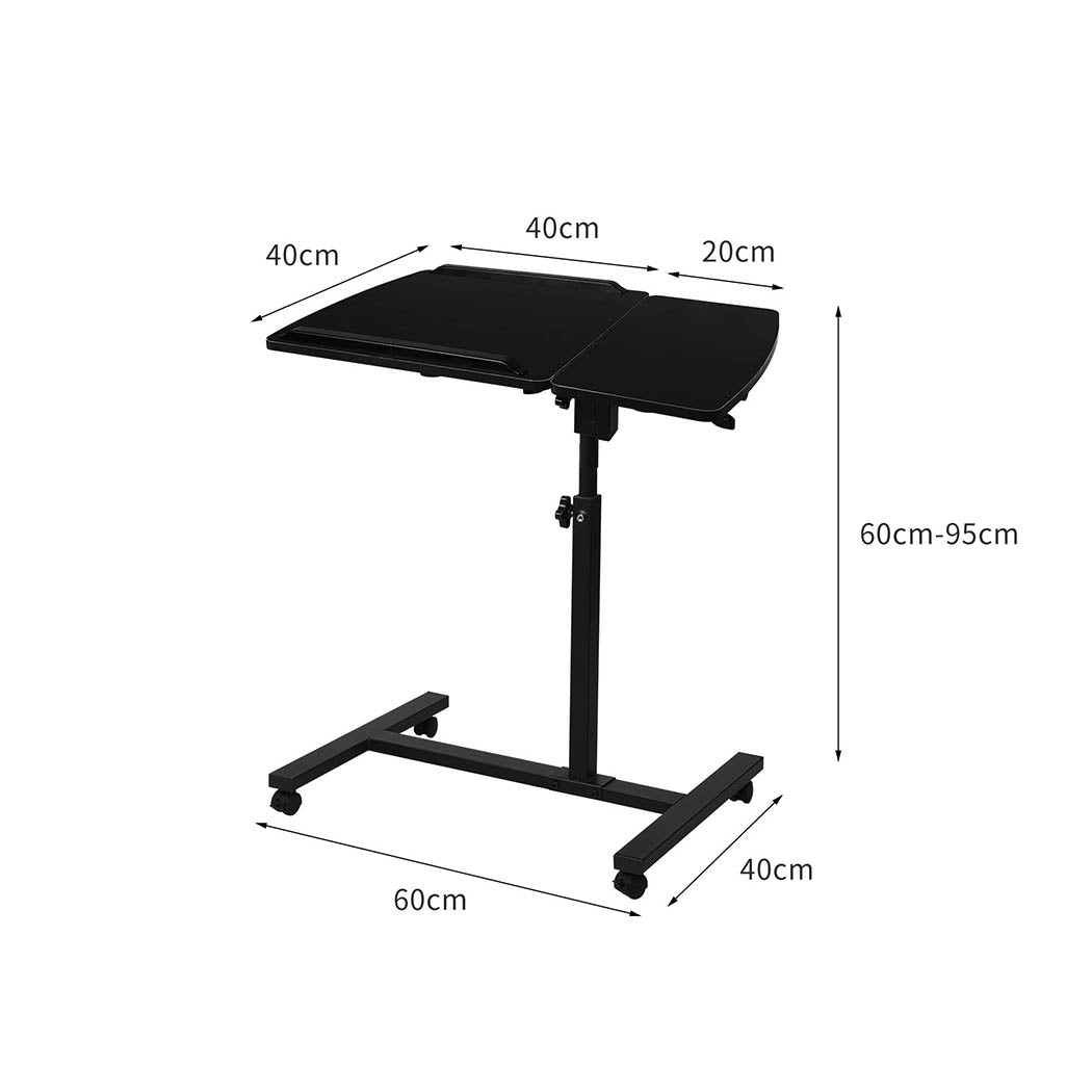 Mobile Laptop Desk Adjustable Black