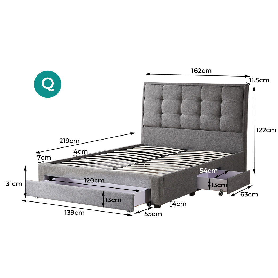 Storage Bed Frame Queen Size