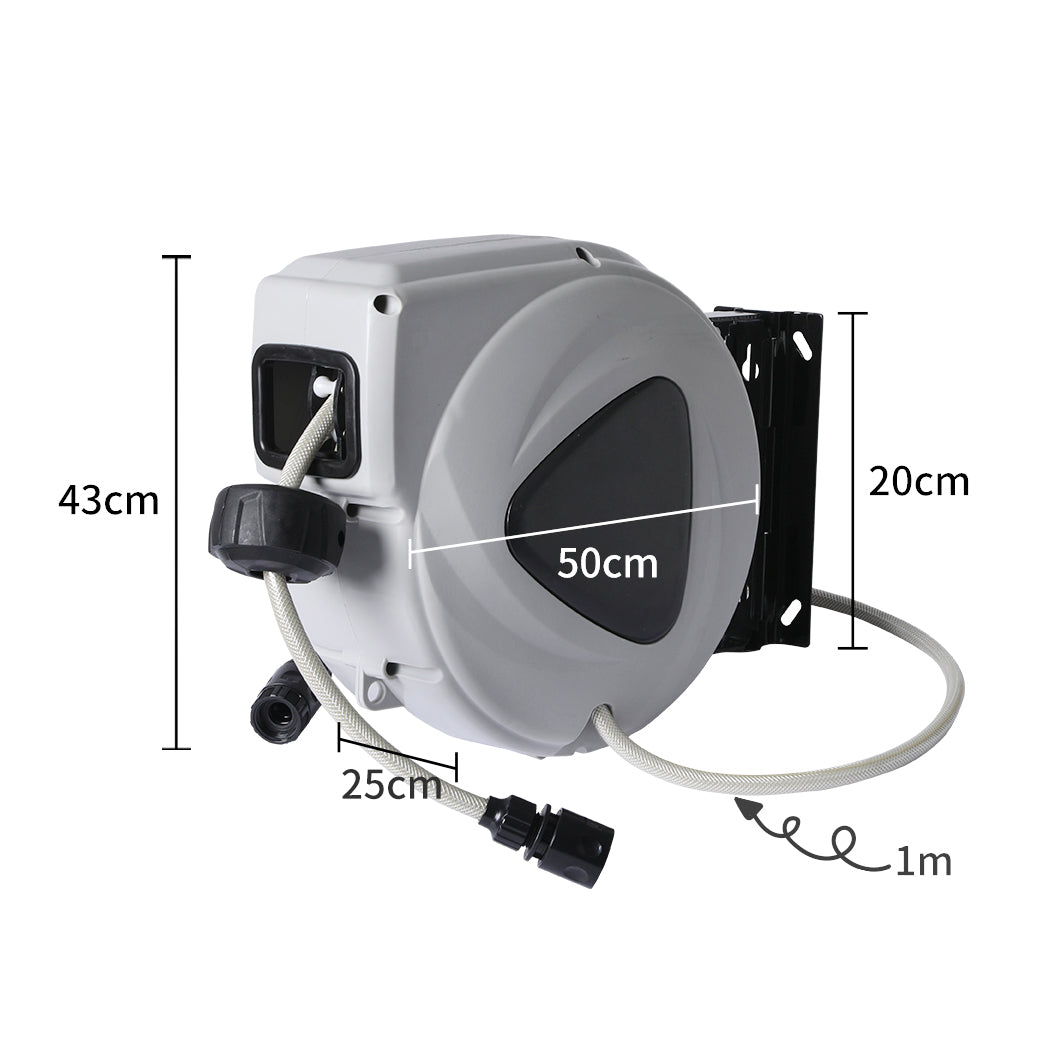 Hose Reel Retractable Garden Spray Gun 10M