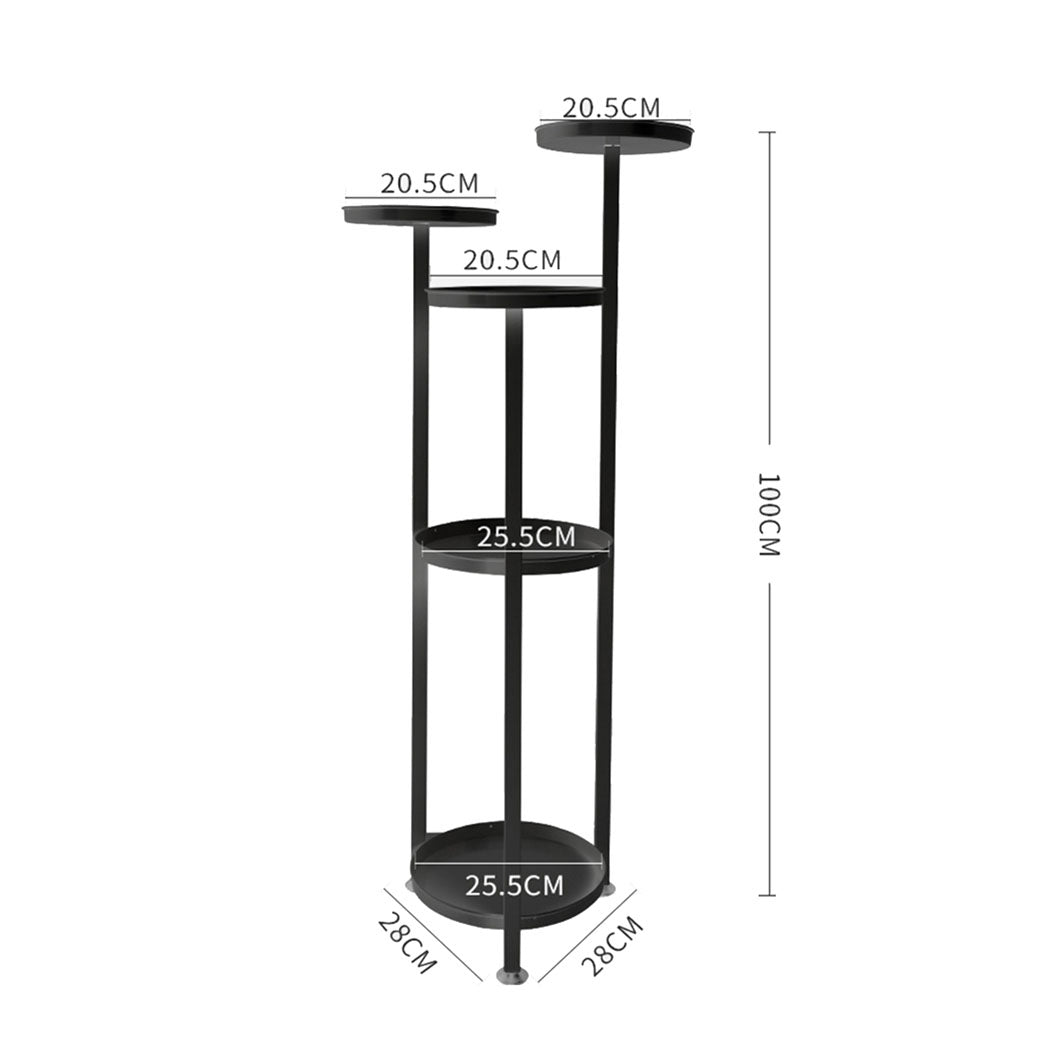 Plant Stand Outdoor Indoor Flower Black Medium