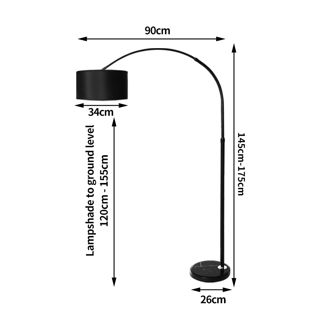 Modern LED Floor Lamp Reading Black