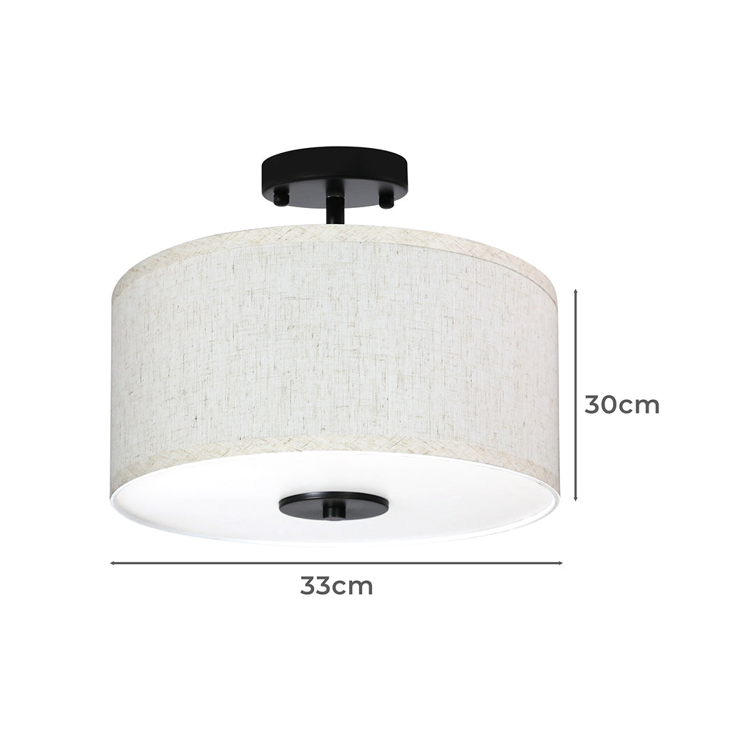 Modern LED Pendant Lights with Linen Shade