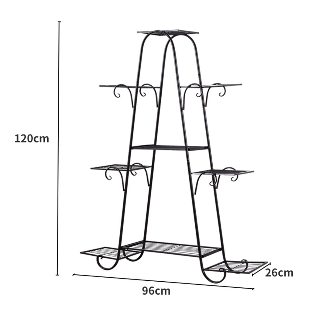 Outdoor Indoor Metal Plant Stand Black