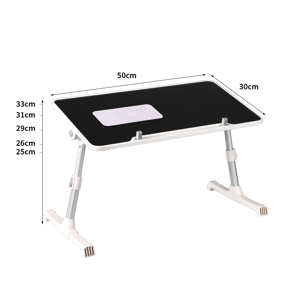 Laptop Desk Computer Stand Table Black Fan Tray