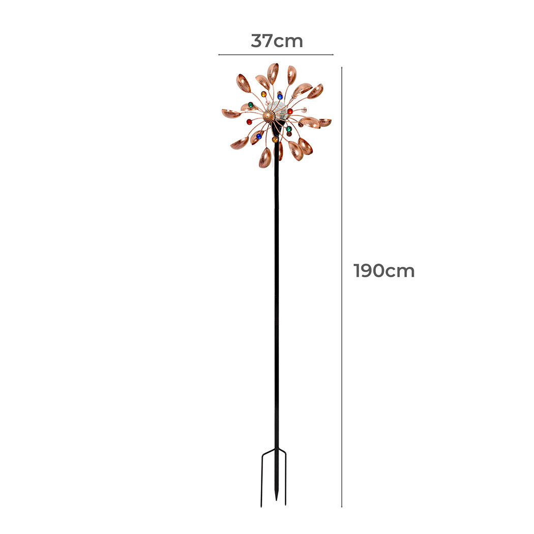 Garden Windmill Solar Light Wind Spinner