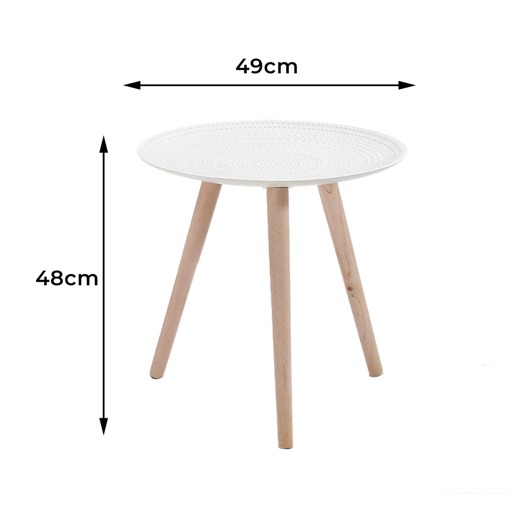 Side Table Coffee Bedside End White