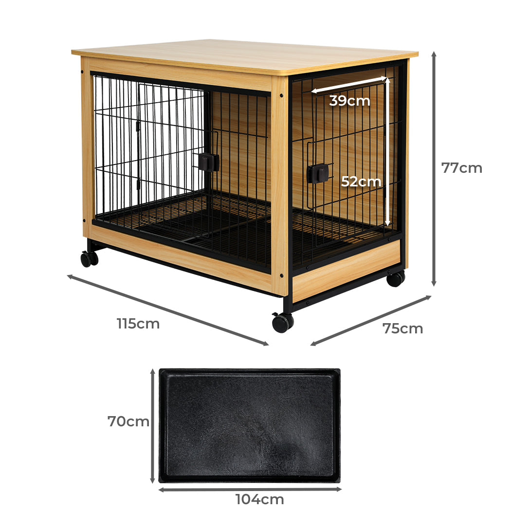 Wooden Wire Dog Kennel Side End XXL XX-Large