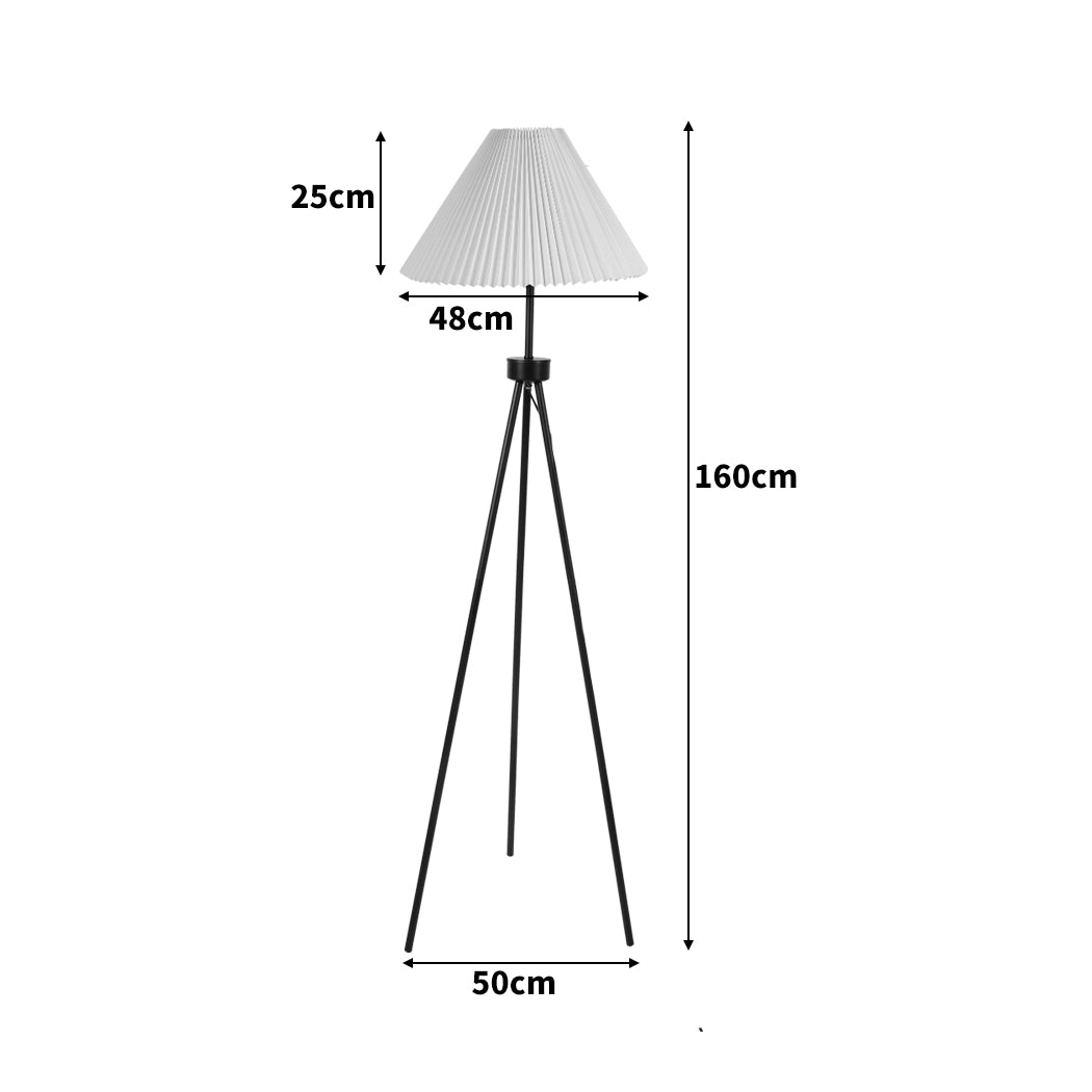 Modern Tripod Floor Lamp Linen White