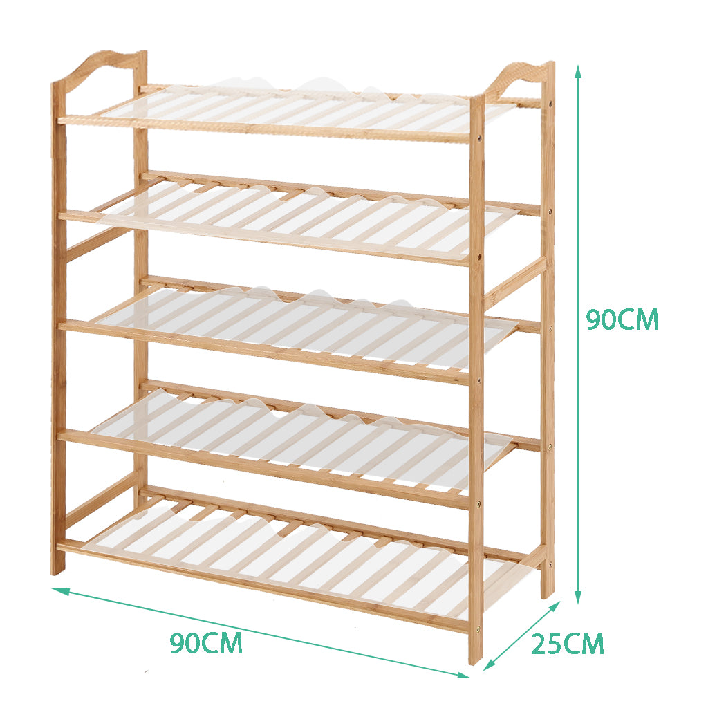 Shoe Rack Bamboo Storage Wooden