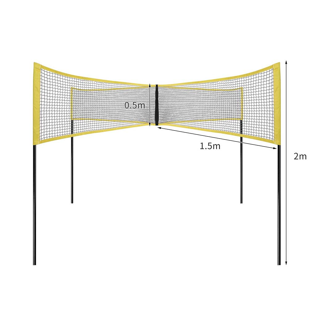 Four Square Volleyball Net Game