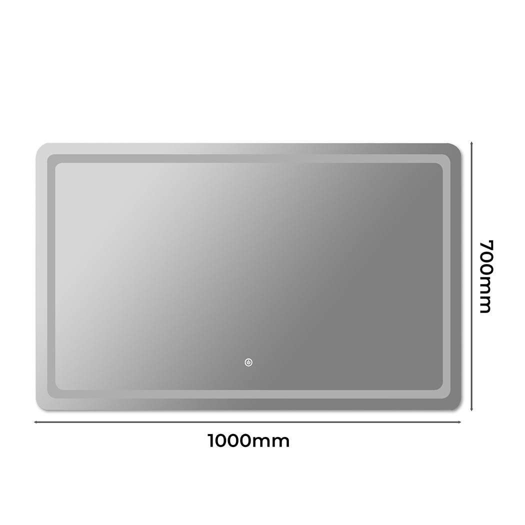 LED Wall Mirror Anti-fog Bathroom 100x70cm 70x100