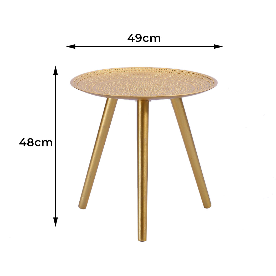 Side Table Coffee Bedside End Golden