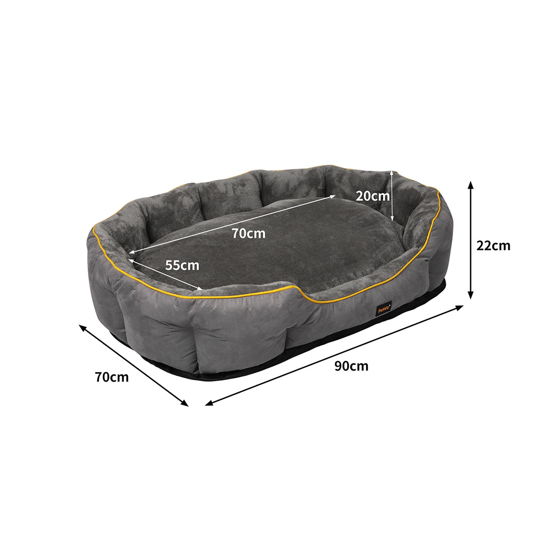 Electric Pet Heater Bed Heated Mat Cat Dog Heat Blanket Removable Cover XL/L