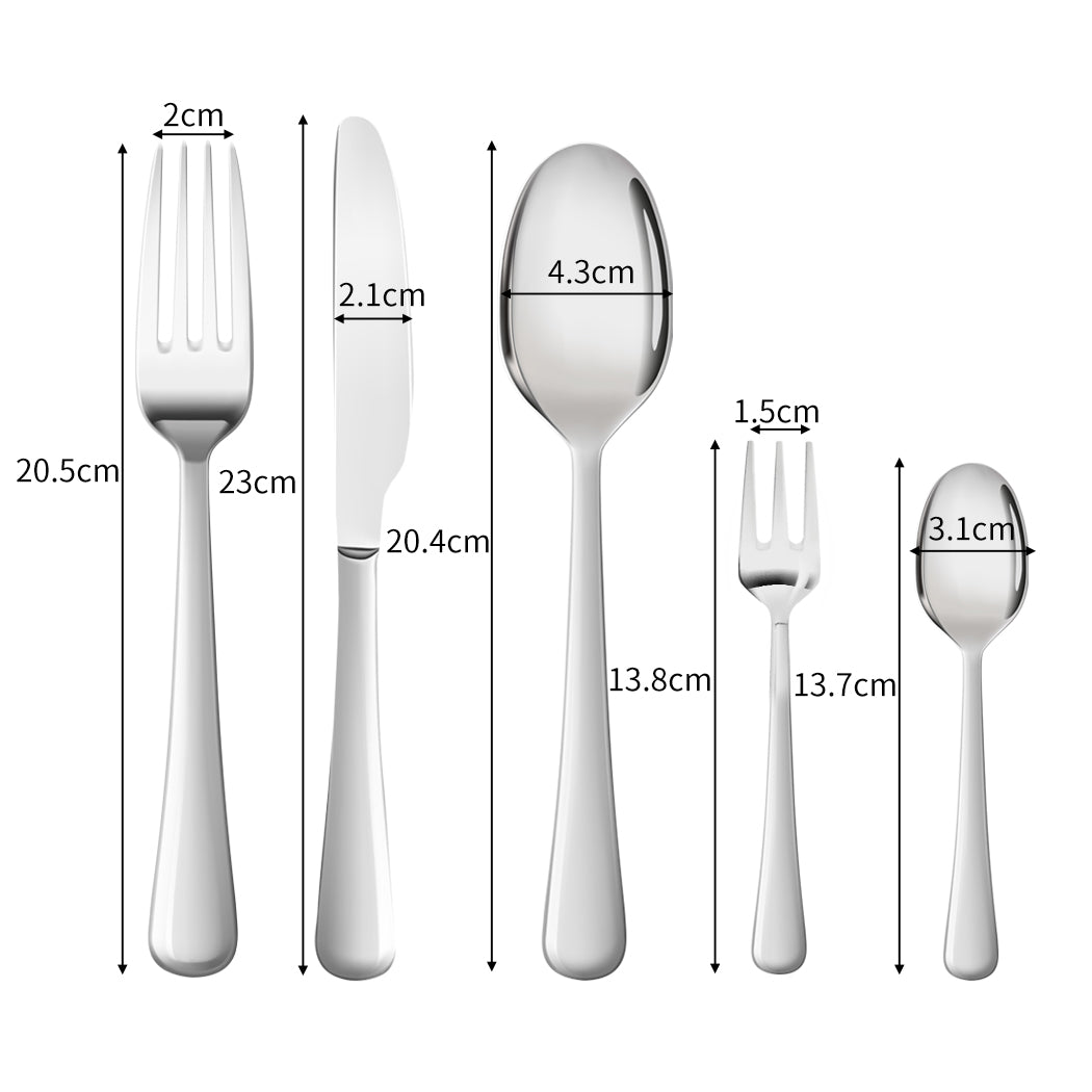 Tableware Cutlery Set Stainless Steel Silver