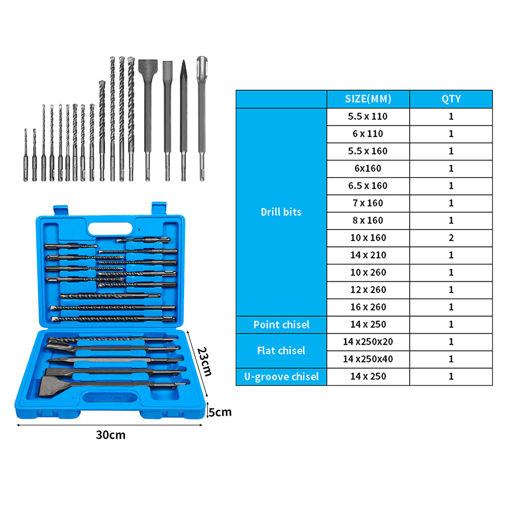 Drill Bits Set Chisel SDS