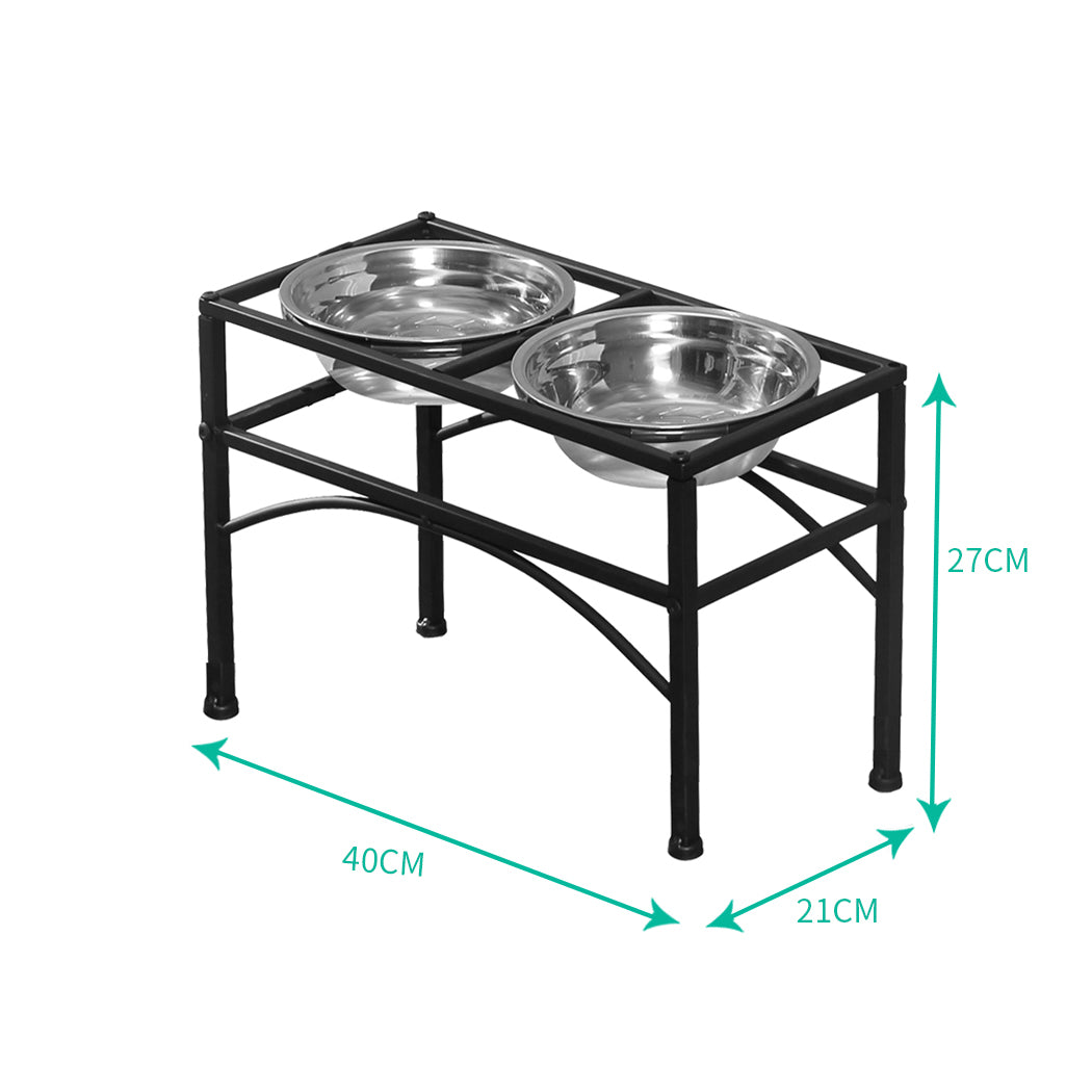 Dual Elevated Raised Pet Dog Feeder Medium