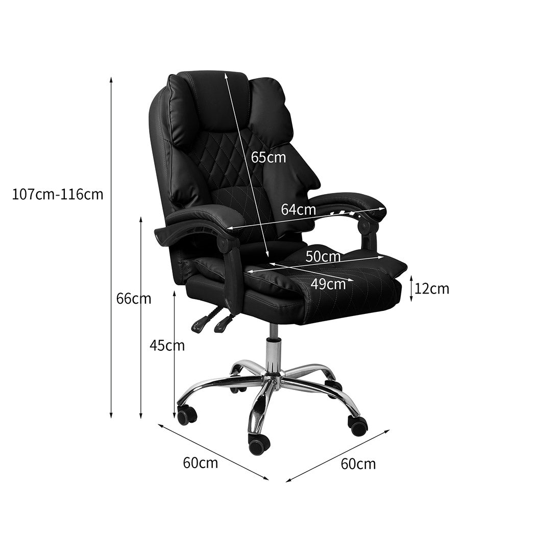 Gaming Chair Office Computer Black No Footrest