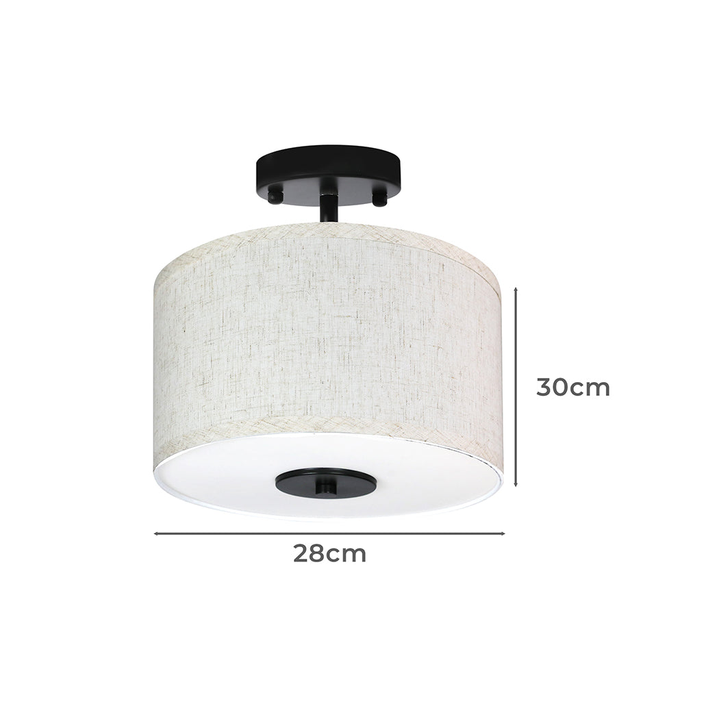 Modern LED Pendant Lights with Linen Shade