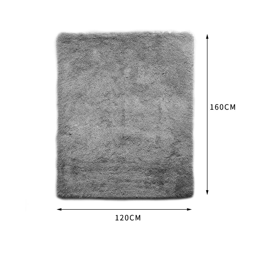 Floor Mat Rug Soft Shaggy Rugs Grey