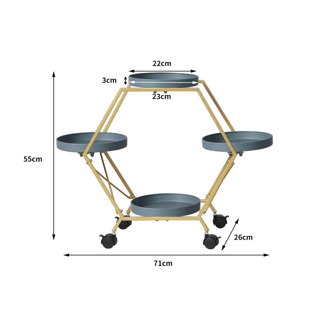 Plant Stand Garden Outdoor Indoor Grey