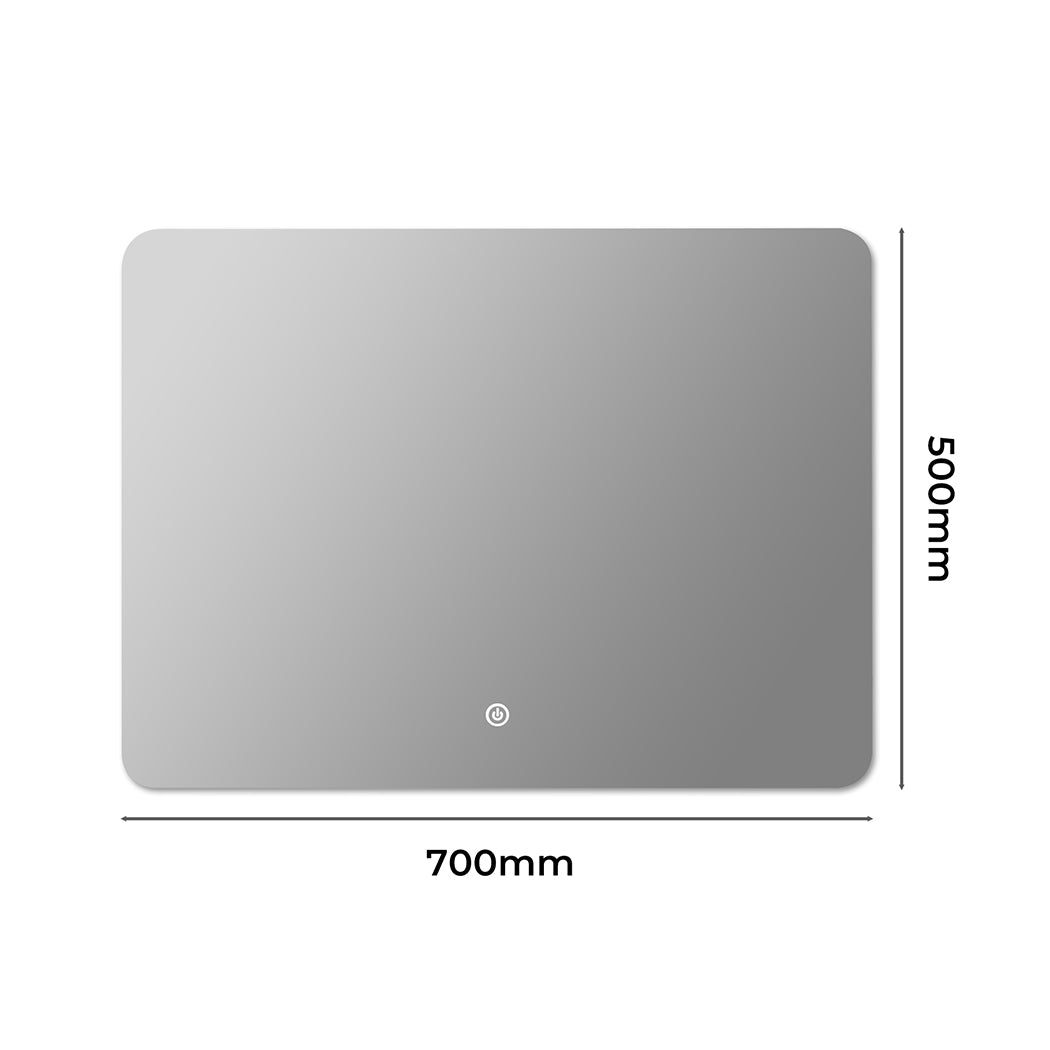 LED Wall Mirror Anti-fog Bathroom 70x50cm 50x70