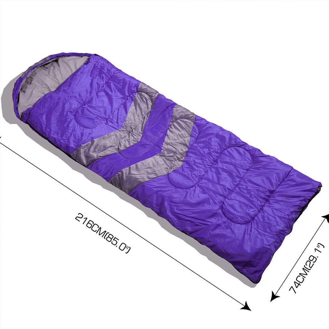 Single Sleeping Bag Bags Outdoor Purple