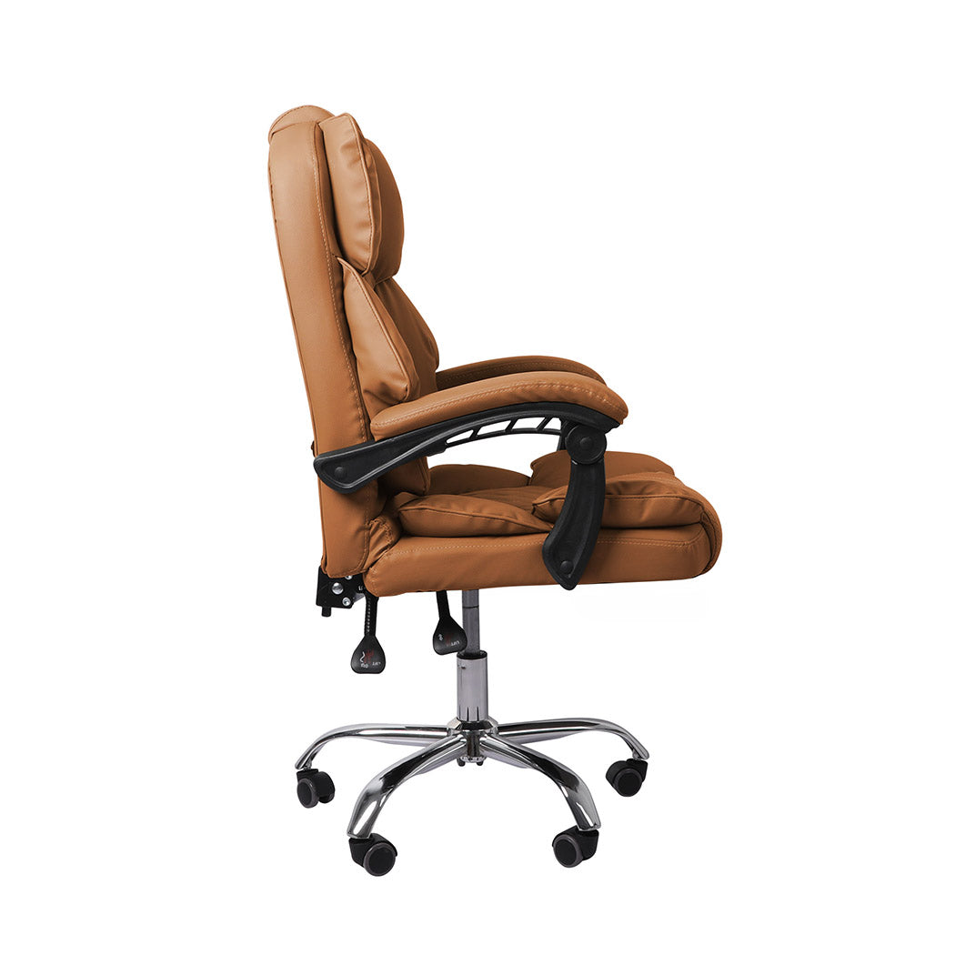 Gaming Chair Office Computer Brown No Footrest