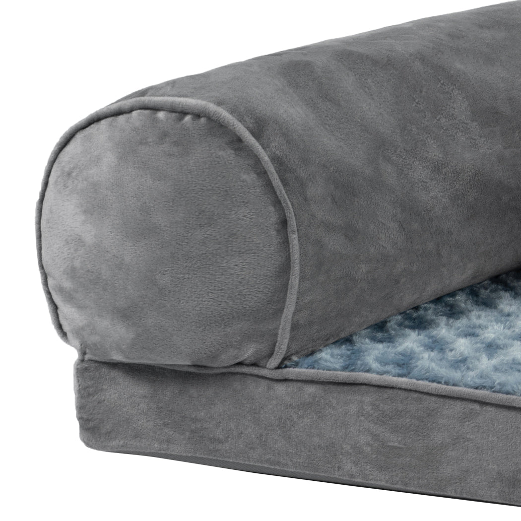 Pet Bed Sofa Dog Bedding Soft Warm XXL Grey XX-Large