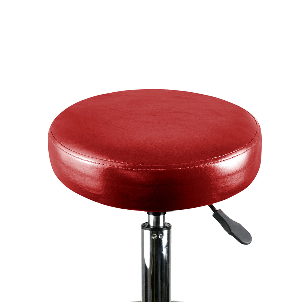 Salon Stool Swivel Barber Stools Red