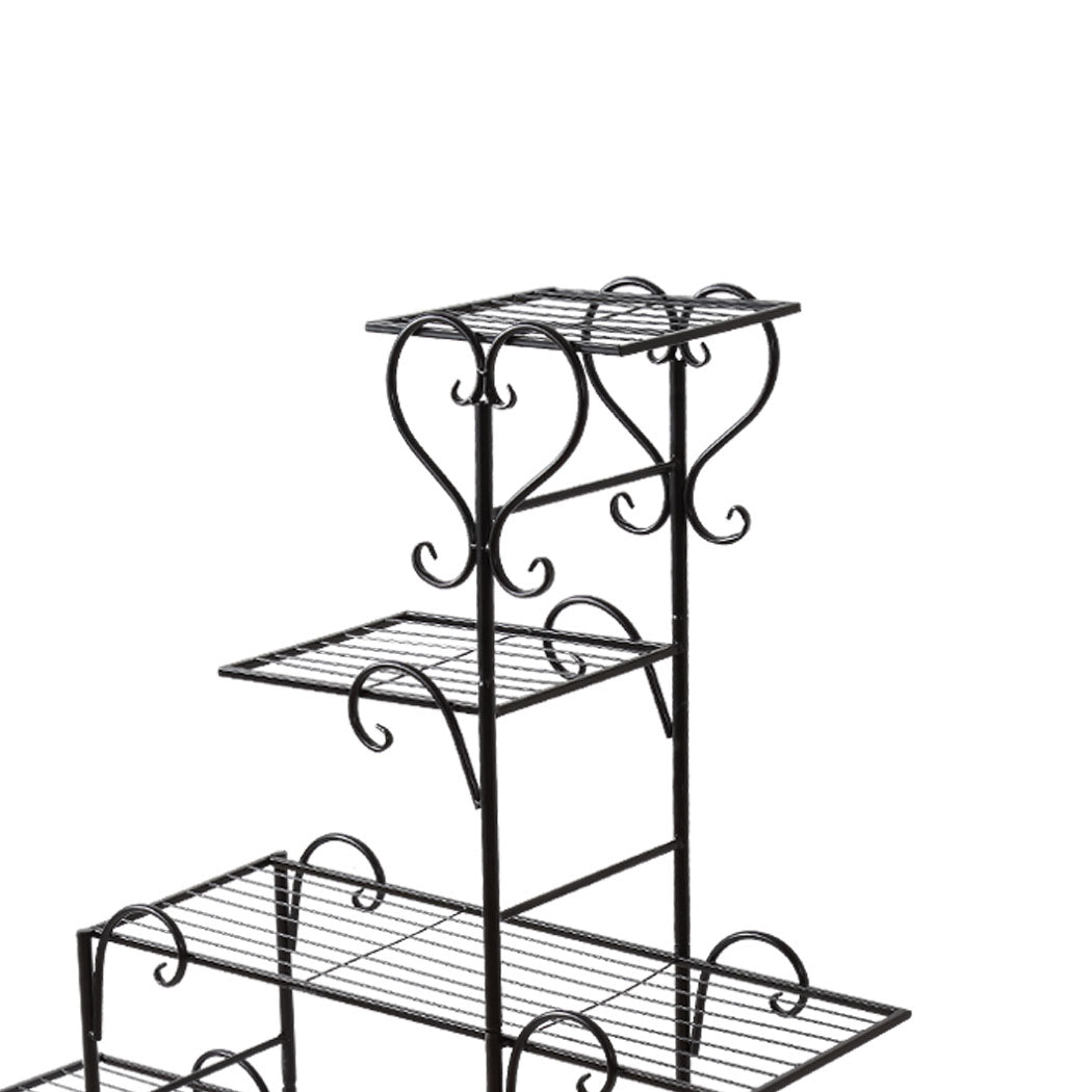 Plant Stand Outdoor Indoor Metal - Black