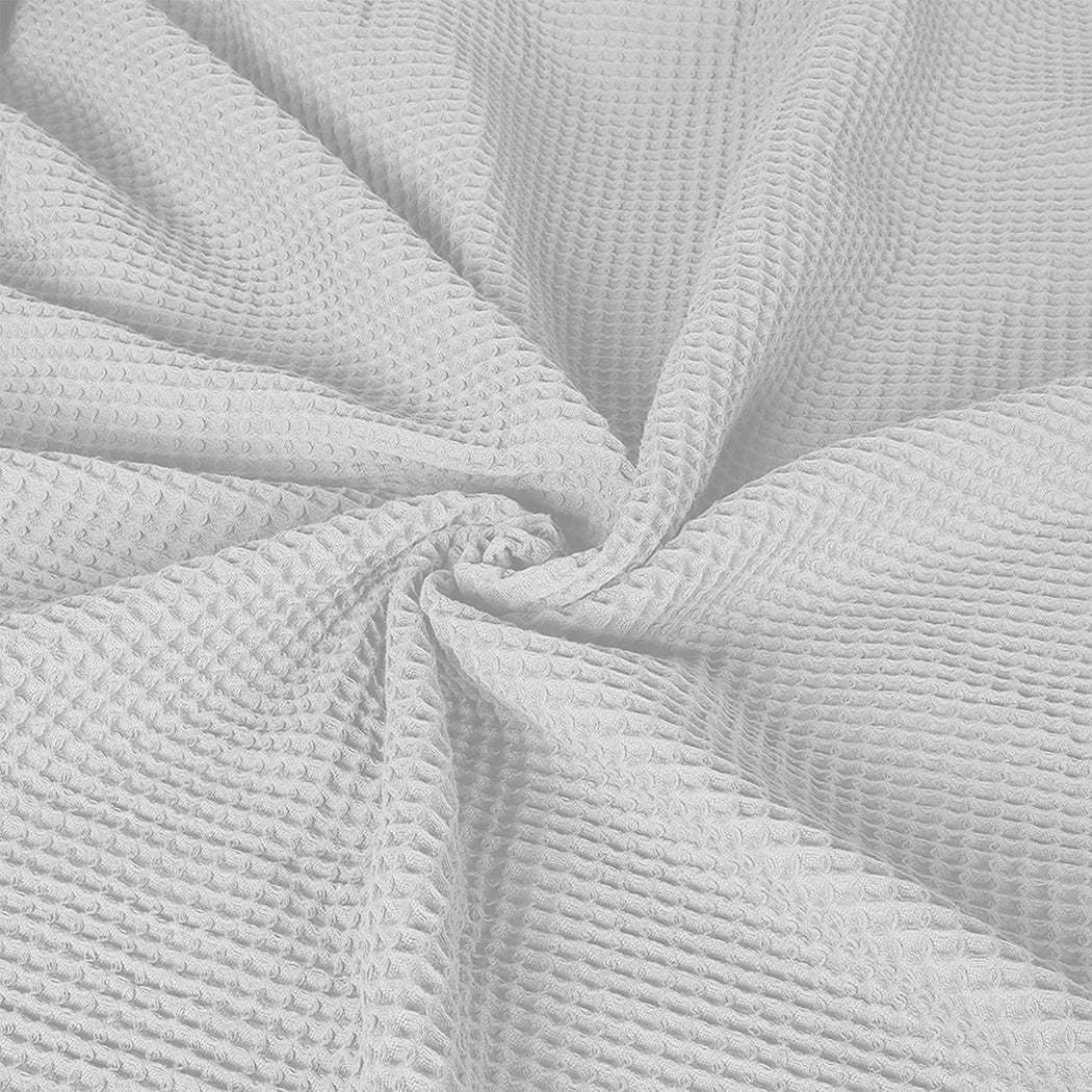 Throw Blanket Cotton Waffle Blankets White King