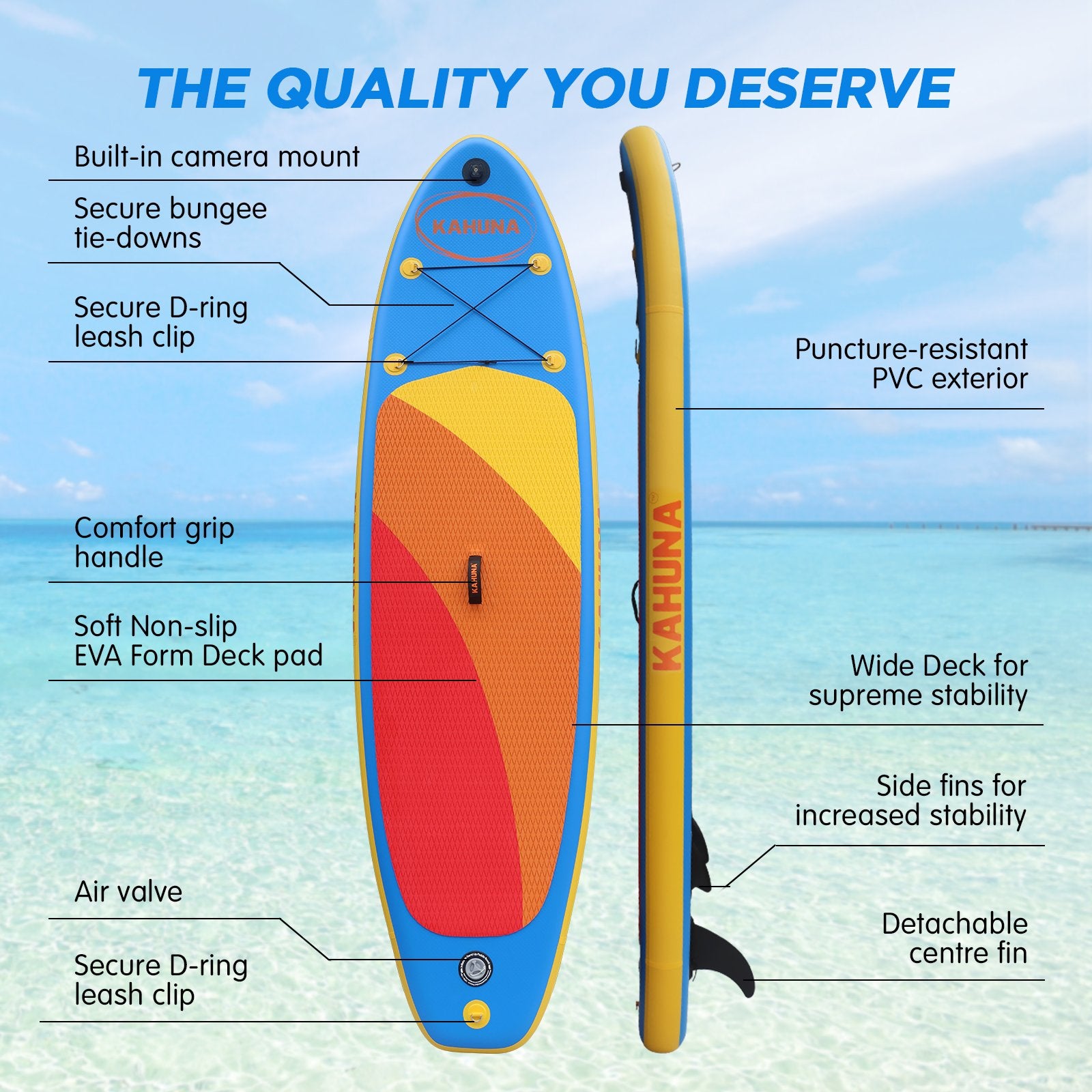 Inflatable Stand Up Paddle Board 10FT w/ iSUP Accessories