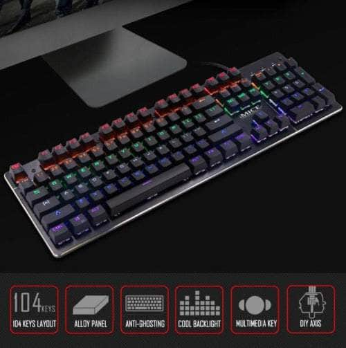 Imice Mkx80 Usb Wired Conflict-Free Backlight Gaming Mechanical Keyboard