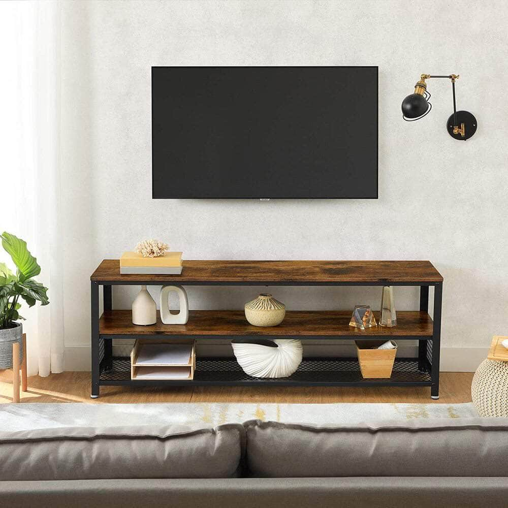 Industrial TV Stand for Screen Size up to 60 Inches Rustic Brown LTV50BX