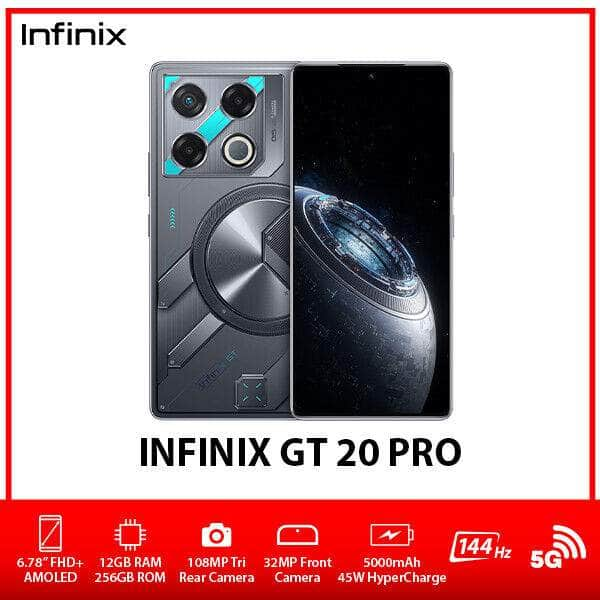 "Infinix GT 20 Pro Android: 12GB+256GB, Dual SIM, Unlocked, Blue