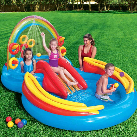 Inflatable Kids Rainbow Ring Water Play Center Kids Au 57453Np