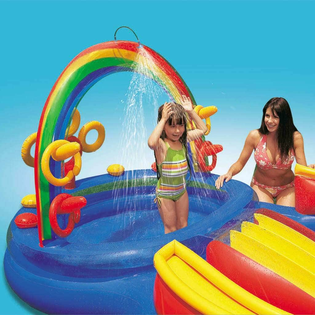 Inflatable Kids Rainbow Ring Water Play Center Kids Au 57453Np