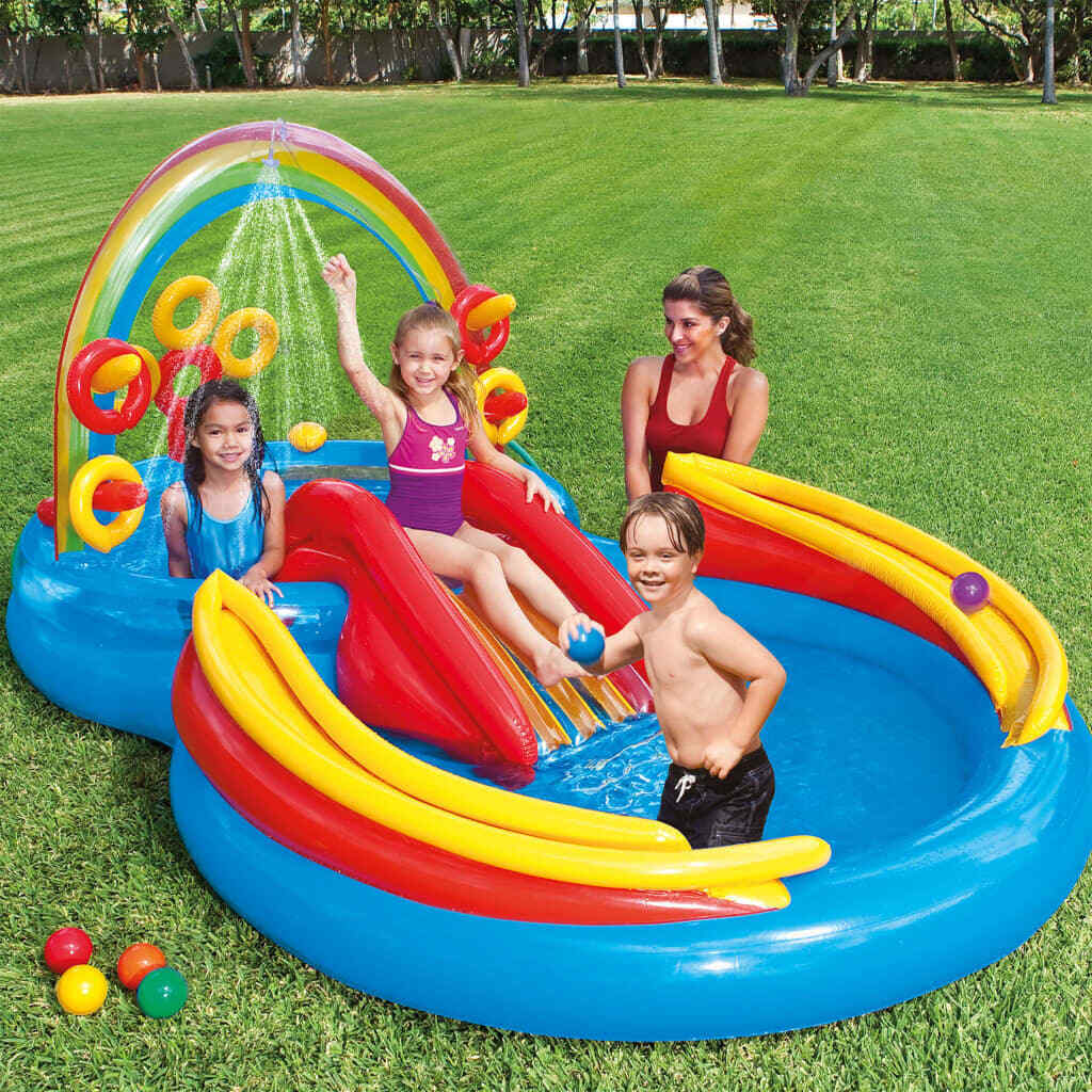 Inflatable Kids Rainbow Ring Water Play Center Kids Au 57453Np